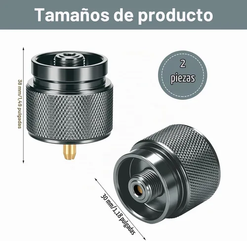 Vista 4 de Adaptador de estufa de camping 1 Lb Entrada de tanque pequeño de propano EN417 Cilindro de salida de válvula lindal LPG Adaptador de Adaptador 1
