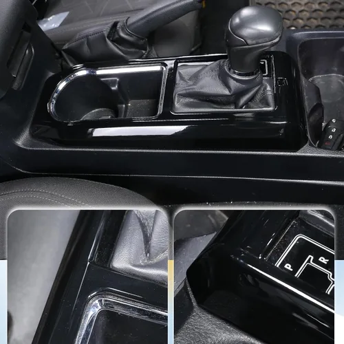 Vista 5 de Cubierta de marco de panel de engranajes de consola central compatible con Toyota Tacoma 2016-2023, panel de cambio de marchas de automóvil