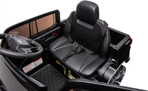 Vista 5 de Vehículos eléctricos para niños con batería de 12 V, 4 ruedas eléctricas, autos de juguete para niños de 1-3-5-8 años para conducir con control Negro
