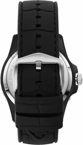Vista 3 de FB-01 Reloj de silicona negro con fecha de tres manecillas, Negro
