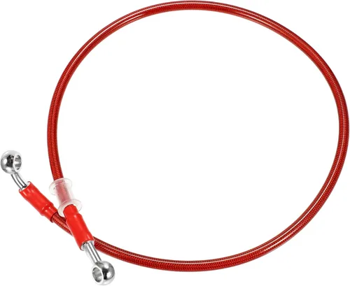 Vista 13 de X AUTOHAUX 19.7 in 19.69 "Longitud 0.394 in ID motocicleta freno hidráulico tubo manguera aceite 28 ° 0 ° cable trenzado de acero inoxidable