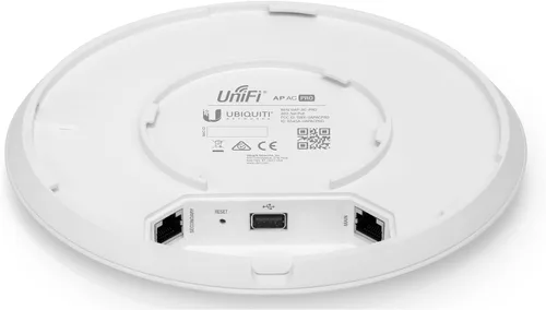 Vista 5 de Ubiquiti Networks UniFi UAP-AC-PRO, 3dBi, 22dBm, 450Mbps, 3x3 @ 2. 4GHz / 5GHz, 1300Mbps, 2xGigabit, 400.3 ft