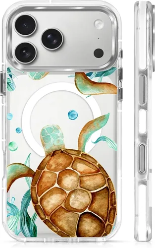 Vista 89 de Funda para iPhone 13 Pro, transparente con bonito patrón de tiburón azul, compatible con Magsafe funda protectora suave para mujeres y niñas (blanco)
