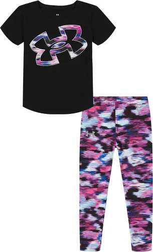 Vista 4 de Under Armour Conjunto de camiseta y pantalones Splash Heart para niña