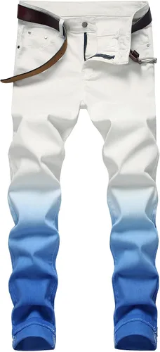 Vista 43 de Enrica Pantalones vaqueros estampados casuales para hombre