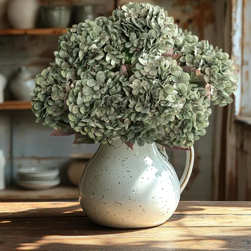 Vista 14 de Flores Artificiales Cabezas de Hortensias de Seda Falsa Ramo con Tallos al Por Mayor para Decoración de Otoño Centro de Mesa Navidad Interior Azul