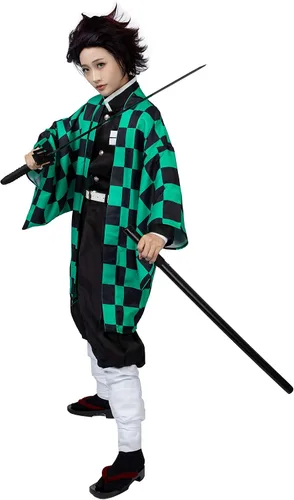 Vista 2 de Cosfun Disfraz de anime para cosplay con capa para Halloween mp005092