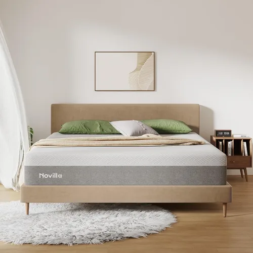 Vista 10 de Novilla Colchón tamaño individual, colchón de espuma viscoelástica de gel de 6 pulgadas para sueño fresco y alivio de presión, tamaño individual
