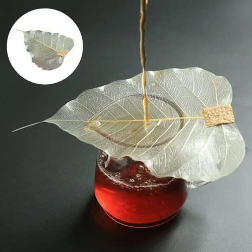 Vista 9 de Accesorios de café Infusor de té en forma de hoja Colador de té Colador de acero inoxidable verde