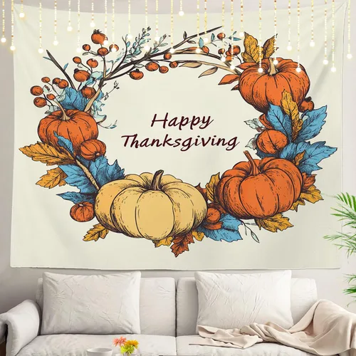 Vista 71 de Shrahala Modern Abstract Artwork Wall Tapestry, Orange Black Beige Wall Hanging Large Tapestry Decoration Polyester Fiber White Hem Around for Dorm