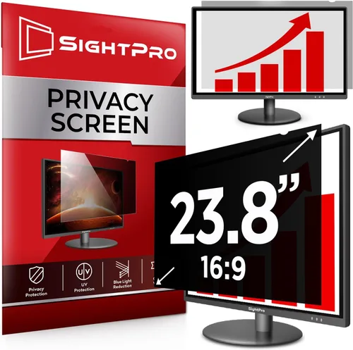 Vista 14 de SightPro Filtro de pantalla de privacidad de computadora de 22 pulgadas 16:10 para monitor, protector de privacidad y protector antirreflejos