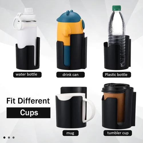 Vista 4 de Honeydak Paquete de 2 portavasos magnéticos resistentes para automóvil, soporte magnético universal para latas, tractor, camión, imán fuerte, se
