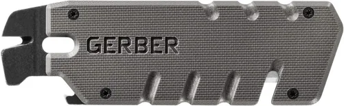 Vista 2 de Gerber Gear Prybrid Utility Cúter con barra de palanca, cuchillo multiherramienta de bolsillo con hoja retráctil, cuchillo para uso diario, gris