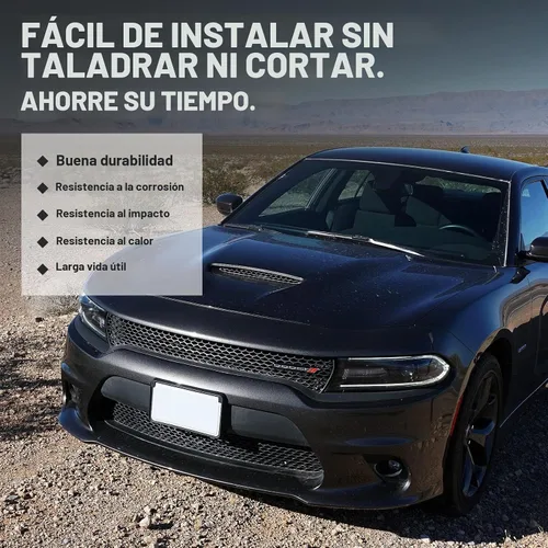 Vista 7 de Protector Divisor de Labio de Parachoques Delantero Compatible con Dodge Charger Hellcat/SRT 392 / Scat Pack/RT Scat Pack/GT/RT 2015-2021, Negro