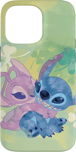 Vista 21 de Disney Stich and Angel Shamrock - Carcasa para iPhone 17, color verde