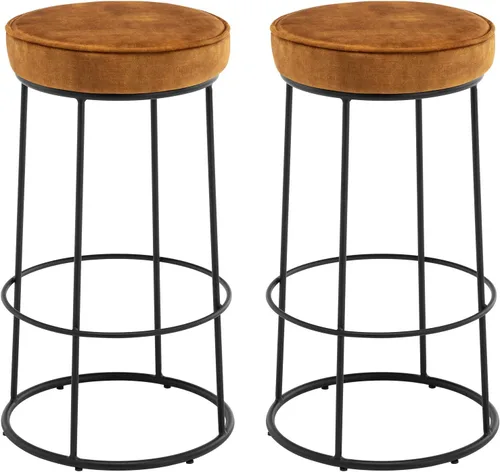 Vista 10 de DUHOME Juego de 2 taburetes de bar, taburete de cocina, taburetes de bar modernos de altura de mostrador, sillas de comedor para desayuno, taburete