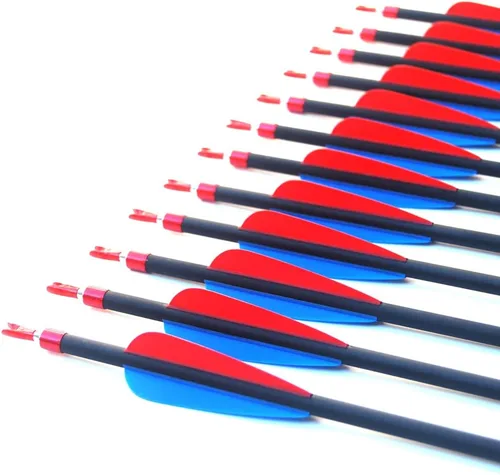 Vista 5 de COLORFUL EAGLE Flechas de carbono de 28/30/31 pulgadas con puntas extraíbles, flechas de práctica de caza para arco compuesto y recurvo