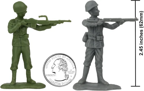 Vista 7 de BMC Toys - Soldados de plástico de la Segunda Guerra Mundial, invasión de Normandía, 114 piezas en caja
