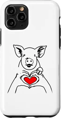 Vista 10 de iPhone 15 Line Art Pig Lover Granjero Pigs Farm Case