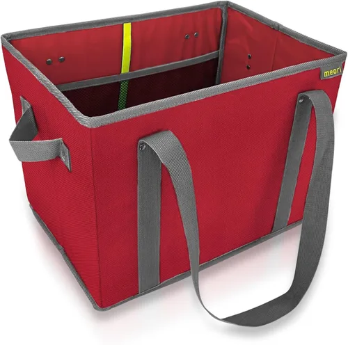Vista 10 de meori Market Marine Blue - Bolsa de asas reutilizable plegable grande con asas para compras, picnic, viaje por carretera, mandados, cesta