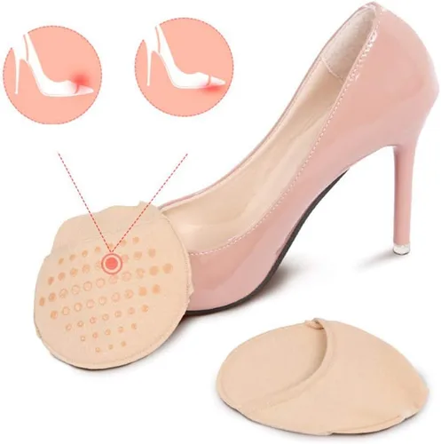 Vista 5 de EXCEART 2 pares de almohadillas para el antepié para mujer, calcetines invisibles sin costuras, calcetines invisibles sin almohadillas para zapatos