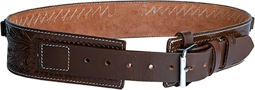 Vista 2 de Hulara Full Grain Buff Leather .44/45 Ammo Belt 45 Colt Cartridge Belt for Men Bandolier Marrón