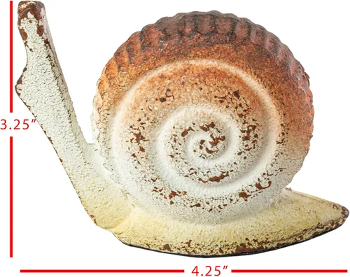 Vista 6 de Foreside Home and Garden Figura de caracol de hierro fundido - Foreside Home & Garden