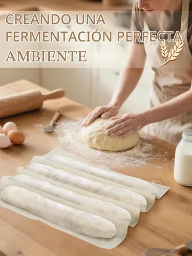 Vista 4 de 3 paños de té 100% algodón para hornear masa madre – 14 x 18 pulgadas sin blanquear cesta de pan toallas de saco de harina, paño de cubierta