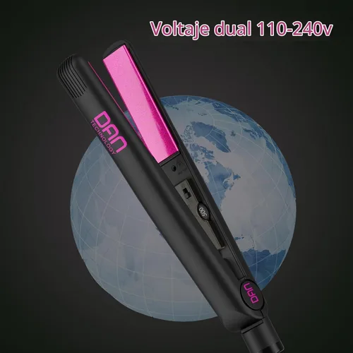 Vista 6 de DAN Technology Plancha plana de cerámica de 1 pulgada, plancha de pelo de temperatura ajustable de 500 grados, calentamiento rápido, doble voltaje
