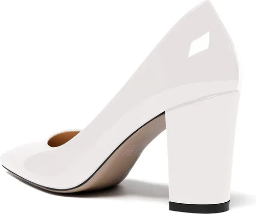 Vista 8 de WAYDERNS Zapatos de tacón alto con puntera puntiaguda para mujer, de 3.5 pulgadas