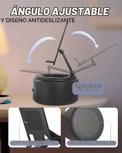 Vista 6 de Funistree Regalos para hombres, él, marido, soporte para teléfono celular con altavoz Bluetooth inalámbrico, regalos de aniversario de Navidad