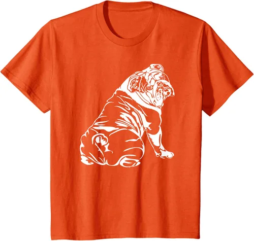 Vista 71 de Gracioso Bulldog Inglés playera perro Hund playera regalo, Azul (Heather blue)