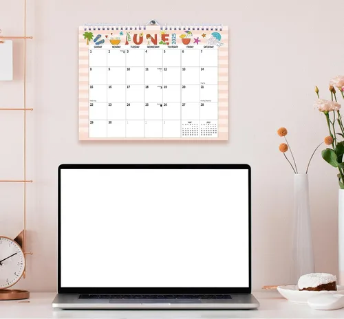 Vista 8 de Calendario de pared 2026, calendario en espiral colgante, papel de pared de noviembre de 2025 a diciembre de 2026, grosor de 11 x 8.5 pulgadas