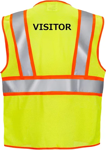 Vista 8 de JORESTECH Chaleco de seguridad de alta visibilidad un bolsillo cinta reflectante ANSI/ISEA