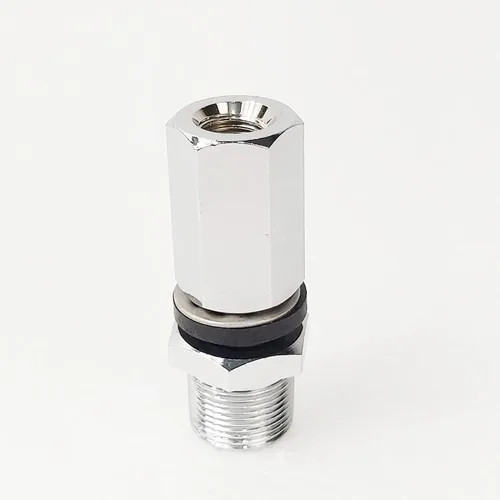 Vista 4 de 3/8-24 Roscado Antena Stud SO-239 Adaptador Latón cromado para Antenas de radio CB y Jamón