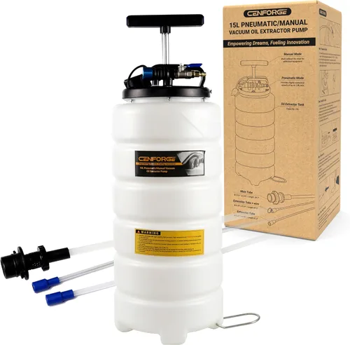 Vista 6 de Bomba extractora de aceite de vacío neumática/manual de 6.5L, bomba extractora de fluidos, bomba de cambio de aceite para automoción, cortacésped