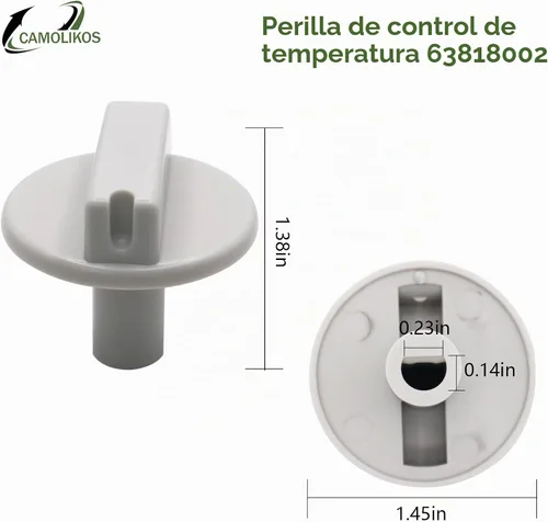 Vista 2 de 63818002 Pomo de control de temperatura para piezas de repuesto TPI63818002 (paquete de 2)