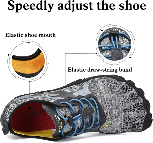 Vista 4 de SAGUARO Men's Women's Barefoot Minimalist Shoes Athletic Hiking Water Shoes for Aqua Swimming Trail Running Cross Training