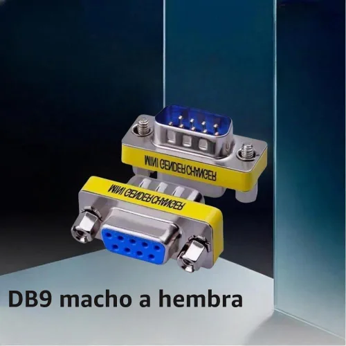 Vista 2 de 2 unids Rs232 Cable serie 9 pin DB9 macho a hembra cambiador de género adaptador conector