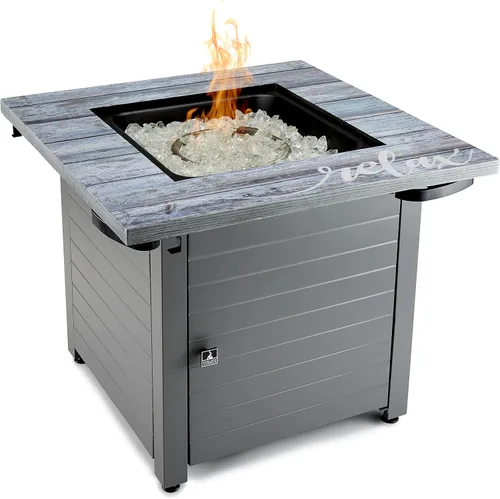 Vista 2 de Mesa de fuego cuadrada de gas Relax Gray de 30 pulgadas