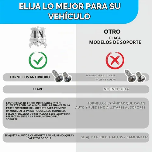 Vista 7 de Soporte de placa de parachoques delantero para Nissan 2000-2026, juego de soportes de placa con 6 tornillos únicos y kit de llave, kit de montaje