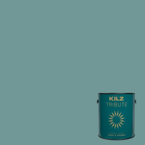 Vista 77 de KILZ TRIBUTE Pintura e Imprimación, Interior, Muestra de Color, Almost Aqua, 8 Onzas