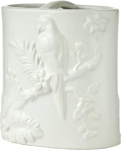 Vista 3 de SKL Home Vern Yip Jungle Cats - Porta cepillos de dientes, color blanco