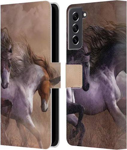 Vista 371 de Head Case Designs Officially Licensed Laurie Prindle A Morgan Christmas Western Stallion Leather Wallet Case Compatible with Samsung Galaxy A07 4G
