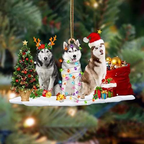 Vista 6 de Nazenti Adorno de Navidad personalizado con amigos Affenpinscher – Adorno de perro personalizado para amantes de las mascotas, acrílico plano