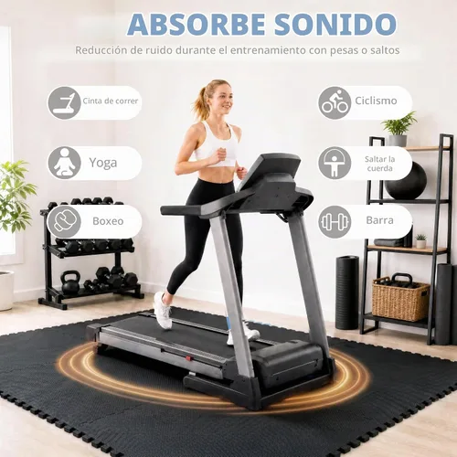 Vista 6 de HulkFit Tapete de ejercicio de rompecabezas, espuma EVA entrelazada de 1/2 pulgada para gimnasio en casa, garaje, apartamentos, azulejos que