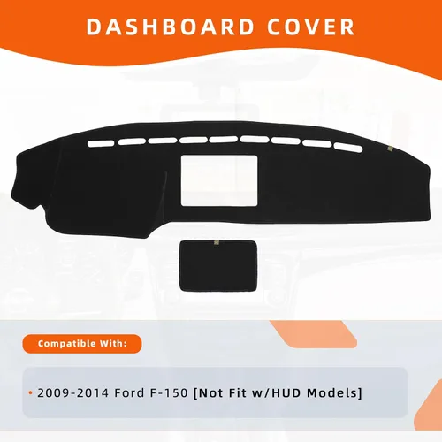 Vista 2 de Cubierta de Salpicadero Alfombrilla de Tablero Compatible con Ford F-150 2014-2009 (Sin Modelos HUD), Alfombrilla Antirreflejos para Salpicadero
