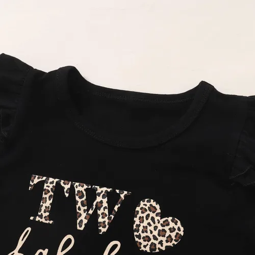 Vista 6 de Traje de bebé niña de 2 cumpleaños para niña de 2 años de edad, ropa de leopardo