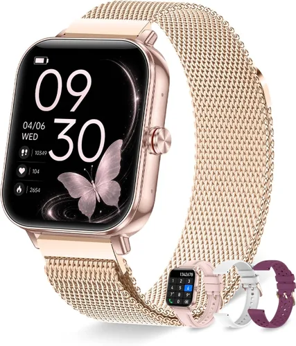 Vista 8 de Reloj inteligente para mujer, reloj inteligente Betatree de 1.85 pulgadas HD Full Touch iPhone Android (respuesta/hacer llamadas), rastreador