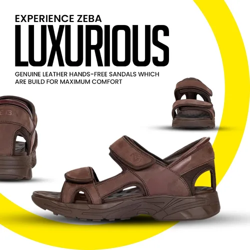 Vista 3 de Z Sandalias de cuero manos libres Zeba para hombre